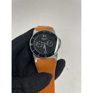 KENNETH KOLE KENNETH COLE KC1578 MENS ORANGE SILICON STRAP DUAL TIME